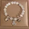 Temperamento trébol de tres hojas conejo dulce diseño nicho pulsera para novias