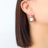 Pendientes de perlas estilo retro con temperamento a la moda europea y americana, pendientes de acero de titanio, joyería retro atmosférica F369
