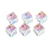 Cubos de Açúcar Furo Reto Quadrado Transparente Pequenas Contas Quadradas DIY Contas Soltas Acessórios DIY Corrente para Celular Acessórios de Pulseira