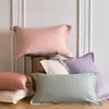 Funda de almohada de algodón puro de alta densidad, 100 hilos, con bordes anchos, funda de almohada de satén de algodón de fibra larga de lujo ligero, funda de almohada 100% algodón, pieza individual