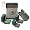 Caja de embalaje para joyería de cuero PU de alta calidad puede agregar logotipo anillo colgante pulsera juego de pulseras caja fábrica de origen