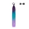 Peluca de Nuevo Estilo para Mujer, Cola de Caballo Larga Trenza Grande de Fibra Sintética de Colores, Trenza Grande de Color Dorado Láser de un Solo Hilo, Accesorio para el Cabello de Chica Popular