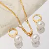 Colar de Pérolas Simples Estilo Coreano Brincos para Mulheres Versátil para o Trabalho Ol Elegante Brincos Banhados a Ouro Brincos Atacado