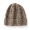 25 novos chapéus estilosos de caxemira grossa, chapéus grossos de tricô trançado, chapéus quentes de lã, comércio exterior casual, dropshipping transfronteiriço
