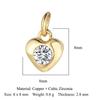 Mariposa Bebé Elefante Ojos Cobre Zircón Accesorios de Joyería DIY Estrella Luna Palma Pie Collar Pulsera Colgante Pequeño