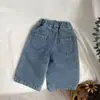 Estilo Coreano Otoño Nuevo INS para Niños Diseño Jeans Unisex Bebé Color Sólido Patchwork Pierna Recta Jeans de Moda