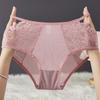 Roupa Íntima Feminina Sexy Renda Estilo Francês Cintura Média Alta Elástica Confortável Amiga da Pele Macia Respirável Sem Marcas Roupa Íntima Feminina 60288