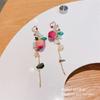 Brincos de Flores Eternas com Agulha de Prata 925, Morango de Cristal, Amor, Design Doce para Meninas, Brincos com Senso de Design, Joias Femininas