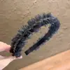 Faixa de Cabelo de Malha com Strass e Pérolas Dongdaemun Coreana Grampo de Cabelo Elegante e na Moda Acessório de Cabelo de Faixa de Cabeça de Moda de Luxo Leve
