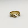 Anillo abierto de diseño original de Chiba, marca tailandesa de plata tide, con textura de oro antiguo, estilo retro antiguo, para hombres y mujeres, combina con todo.