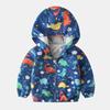 Ropa de Carga para Niños Abrigo para Niño Primavera Nuevo Ropa para Niños Bebé Dibujos Animados Dinosaurio Cierre Camisa Chaqueta Cortavientos