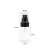 Botella de spray para maquillaje de plástico PET 30/40/50/60 ml material de embalaje para productos para el cuidado de la piel botella de spray de niebla fina transparente