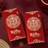Nuevo Sobre Rojo de Boda 2025 Sobre Rojo de Mil Yuanes con Palabras Felices Paquete Regalo de Agradecimiento de Boda Bolsita de Sobre Rojo Creativa de Alta Gama