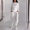 Conjunto de Pantalones Deportivos Casuales de Color Sólido con Cordones y Múltiples Bolsillos, Temporada de Otoño de Comercio Exterior Europeo y Americano 2025, Estilo Moderno, Ropa Interior