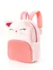 Mochila de animales de dibujos animados transfronteriza, linda mochila de gato para niños de jardín de infantes, mochila ligera de felpa multicolor