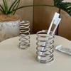 Soporte de resorte para cepillos de dientes, estante de almacenamiento de metal para escritorio, soporte avanzado para cepillos de dientes, bolígrafos huecos, decoración, estante de almacenamiento con drenaje para baño