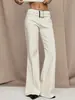 Pantalones de Campana Estilo Americano para Mujer, de Tiro Alto, Adelgazantes, Modernos, Versátiles, Elegantes, con Caída, de Largo hasta el Suelo, Pantalones Casuales para el Trabajo, Estilo Europeo y Americano