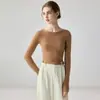 Nuevo suéter de cachemira para mujer de otoño e invierno con escote de una línea, sencillo y ajustado, top de punto de lana suave y agradable para la piel
