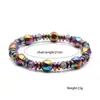 Pulseira Colorida de Pedra Amazon Nova Magnética Tecida à Mão Pulseira Perda de Peso Em Estoque Pulseira Losango