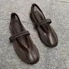 Bailarinas cruzadas simples de una tira para mujer, verano, suela suave, cómodas, versátiles, punta redonda, corte bajo, zapatos individuales