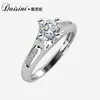 Anillo Sencillo de Plata S925 Europa y América Transfronterizo Amazon Diseño Popular de Internet Anillo de Diamante Mosan Microincrustado