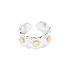 Anillo Pequeño de Margarita Estilo Coreano para Mujer, Anillo Nuevo Abierto, Chapado en Oro con Diamantes, Popular en Xiaohongshu