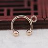 Yiwu Color Cobre Chapado en Oro Conservación del Color Ear Cuff Clip para Oreja Joyería para Oreja Joyería para Nariz Enlace de Agujero Único Accesorios Hechos a Mano B1697