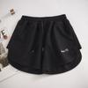 Pantalones Cortos Deportivos Waffle con Patrón de Cangrejo de Cinco Rayas para Mujer, Estilo Coreano de Verano, Cintura Elástica, Corte Holgado, Adelgazantes, Pantalones Cortos de Pierna Ancha Línea A para Estudiantes