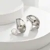 Pendientes de Moda Europea y Americana Transfronteriza con Estilo, Diseño de Nicho, Estilo Frío, Pendientes Exagerados Irregulares Retorcidos Brillantes
