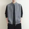 Suéter de Tricô Cardigan Jaqueta Masculina Primavera Outono Novo Estilo Gola Alta Americana Jaqueta Casual Tricô Solto