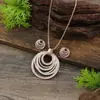 Conjunto de Brincos Pingente Anel Esmaltado Vazado Novo Transfronteiriço Conjunto de Colar Anel Simples Moda Feminina