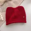 Invierno Nuevo Estilo Coreano Versátil Color Sólido Sombrero Cortavientos para Mujer Cálido Protección para los Oídos Bufanda con Capucha para el Cuello Gorro de Lana Tejido Venta al por Mayor