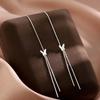 Aretes de Mariposa Chapados en Cobre y Plata para Mujer 2023 Nuevo Diseño de Nicho de Alta Gama Combinan con Todo Aretes Largos con Borlas