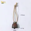 Sino de Natal de corda de cânhamo, pingente de árvore de Natal em metal com toque retrô, som brilhante e nítido.