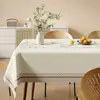 Mantel estilo pastoral americano, impermeable, a prueba de aceite, lavable, resistente al calor, lujo ligero, sensación de alta gama, mantel rectangular para mesa de centro