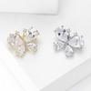 Mini Mariposa Broche Pequeño Corsage para Mujer Moda Todo-partido Camisa Botón Oscuro Adhesivo Coreano Pin Simple Accesorios