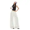 Pantalones Casuales de Pierna Ancha tipo Paracaídas, de Cintura Baja, Ajustados, Adelgazantes, Plisados, Estilo Americano Moderno, Juvenil, Novedad Verano 2026 para Mujer