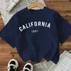 Suprimento Europeu e Sul-Americano Transfronteiriço, Camiseta Meike Duo 1991 Carta Estampa Retro Americana Manga Curta, Solta e Casual