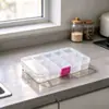 Caja de Almacenamiento de Plástico Desmontable de 15 Compartimentos Rectangular de PP Caja para Componentes de Ferretería Joyería Pendientes Botones Caja para Empaquetar y Organizar