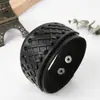 Pulsera de Cuero Retro Europea y Americana para Hombre Comercio Exterior Personalizada Punk Trenzada Multicapa Ajustable de Cuero