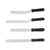 Espátula de acero inoxidable, esparcidor de crema para pasteles, raspador decorador, cuchillo alisador, raspador pequeño de 6/8 pulgadas, cuchillo para pan, herramienta para hornear