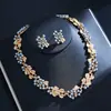 Set de Pendientes y Collar de Perlas con Hojas de Ginkgo Vintage, Cadena para Clavícula de Gama Alta de Nicho, Collar de Moda Elegante Estilo Palacio