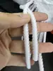 Corda de Poliéster com Acentos Coloridos e Fundo Branco 6mm Cordão para Roupas Mochila Cordão de Mão Corda para Bagagem Calça Corda de Cintura Cadarços para Tênis