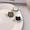 Osito linda chica simple estilo coreano pasador tocado pinza de pato beige clip para flequillo pelo despeinado alto sentido