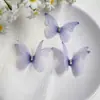 Pacote com 3 Borboletas de Tule 3D de Camada Dupla de 5cm para Acessórios de Cabelo DIY Feitos à Mão, Materiais de Decoração, Brincos de Maquiagem Facial Estilo Antigo Hanfu