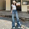 Jeans Reto Retro Estilo Americano Feminino 2025 Primavera e Verão Novo Design de Senso de Mergulho Preguiçoso Emagrecimento Senso de Design Gato Arranhado Micro-calças