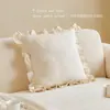 Funda de almohada color crema estilo francés para sofá de sala de estar, cojín universal 2026 para todas las estaciones, almohada lumbar para cabecera de dormitorio, respaldo, transfronterizo