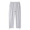 Pantalones casuales finos de verano, sueltos, rectos, de pierna ancha, sencillos, de color sólido, con cintura de codo para hombre