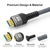 1036- Cable HDMI 2.1 8K60Hz de Alta Definición con Malla Trenzada para Consolas de Videojuegos, Transmisión de Alta Definición 8K E-Sports
