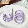Diadema de Nylon Espiral de Alta Elasticidad, Fresca y Sencilla, para Mujer, Estilo Coreano, Cuerda para el Cabello de Color Caramelo Sencilla, Cuidado del Cabello que No Daña el Cabello, Banda para el Cabello